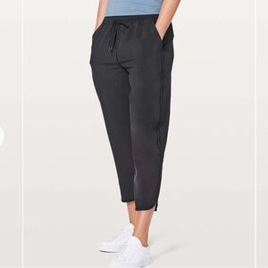 Lululemon Keep It Classic Crop Pants SZ 6 Black Drawstring Workout Yoga Gym